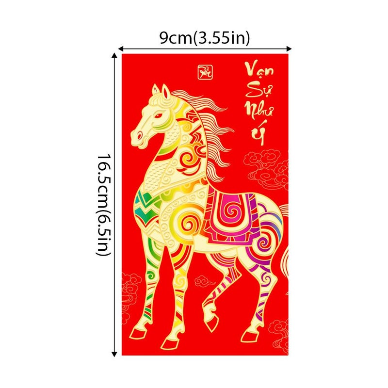 Red Envelopes Chinese New Year 2026, Money Envelopes For Cash, Hong Bao Lucky Red Envelope for Spring Festival of the Horse (G) - Image 3